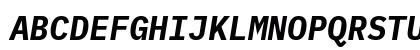 iMWritingMonoS NF Bold Italic Uppercase Preview