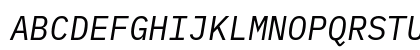 iMWritingMonoS NF Italic Uppercase Preview