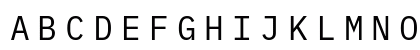 iMWritingMonoS Nerd Font Mono Regular Uppercase Preview