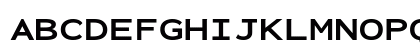 Inconsolata ExtraExpanded ExtraBold Regular Uppercase Preview