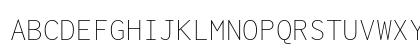 Inconsolata ExtraLight Regular Uppercase Preview