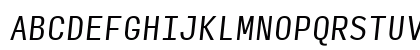 Input Mono Condensed Italic Uppercase Preview