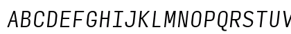 Input Mono Condensed Light Italic Uppercase Preview