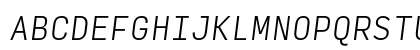 Input Mono Narrow Extra Light Italic Preview