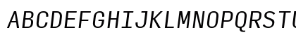 Input Mono Narrow Italic Uppercase Preview