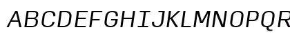 Input Sans Italic Uppercase Preview