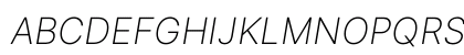 Inter Extra Light  BETA Italic Uppercase Preview