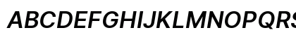 Inter Semi Bold Italic Uppercase Preview