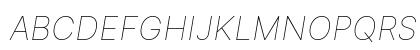 Inter Thin  BETA Italic Uppercase Preview