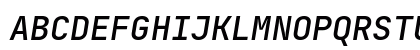 JetBrains Mono Medium Italic Uppercase Preview