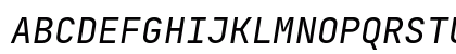 JetBrains Mono NL Italic Uppercase Preview