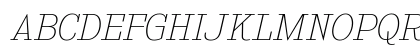 Kingsbridge Expanded UltraLight Italic Preview