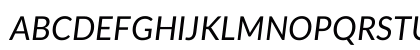 LatoLatin Italic Uppercase Preview