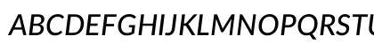 LatoLatin Medium Italic Uppercase Preview