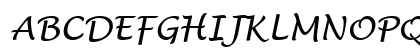 Lucida Handwriting Italic Uppercase Preview