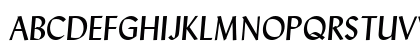 Lydian BT Italic Uppercase Preview
