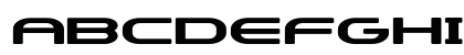 Mercuron Extra-expanded Regular Uppercase Preview