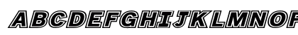 Metro College Expanded Italic Uppercase Preview