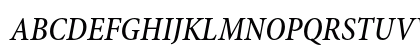 Minion Pro Medium Cond Italic Preview