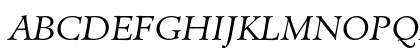 Minister Std Light Italic Uppercase Preview