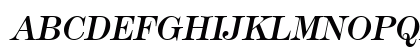 Modern438 RegularItalic Uppercase Preview