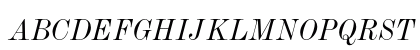 Monotype Modern Condensed Italic Preview