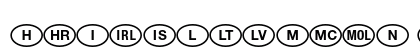 NationalCodes Europe Uppercase Preview