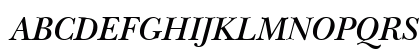 NewBaskerville SemiBoldItalic Uppercase Preview