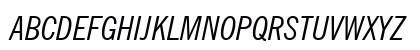 NewsGoth Cn BT Italic Uppercase Preview