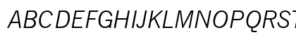 News Gothic MT Italic Uppercase Preview