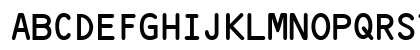OCR B Normal Uppercase Preview