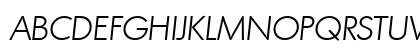 Montreal-Serial-Light RegularItalic Uppercase Preview