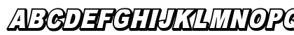 OMNIBLACK Outline Italic Regular Uppercase Preview