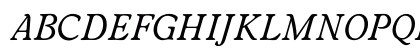 OPTIWorcesterRoundSLItalic Regular Uppercase Preview