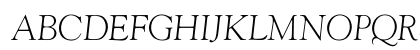 OPTIwtcGoudy-LightItalic Regular Uppercase Preview