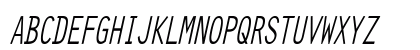 OratorCondensed Oblique Uppercase Preview