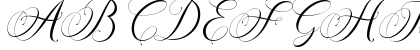 AURA LUXESS Calligraphy Regular Uppercase Preview