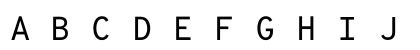 OverpassMono Nerd Font Mono Regular Uppercase Preview