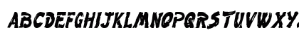 Paint-Condensed Italic Uppercase Preview