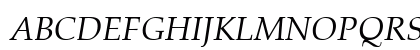 Palatino Italic Uppercase Preview