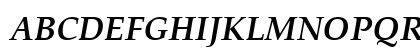 Palatino Linotype Bold Italic Uppercase Preview