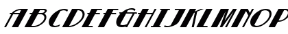 Parisian Nights Extra-expanded Italic Uppercase Preview