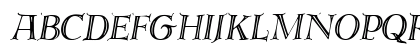 PatienceCaps Oblique Uppercase Preview