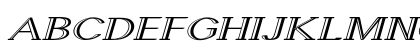 Perilon Extra-expanded Italic Uppercase Preview