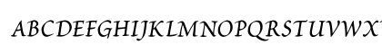 Petitscript Medium Italic Uppercase Preview