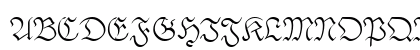 PhederFrackDtshThin Regular Uppercase Preview