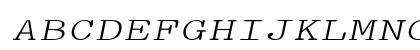 PicaExtended Italic Preview