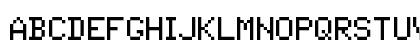 Pixel Tandysoft Regular Uppercase Preview