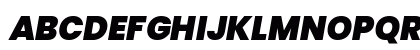 Poppins Black Italic Uppercase Preview