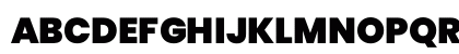 Poppins Black Regular Uppercase Preview